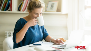lady with coffee